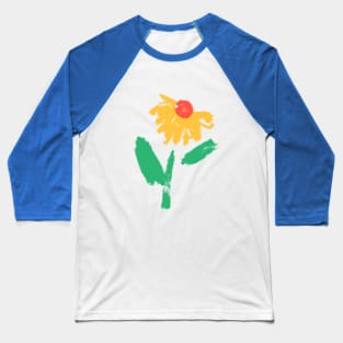 Happy Yellow Flower Baseball T-Shirt